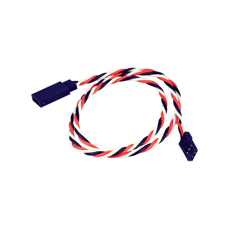 Förlängningskabel 45cm med UNI guldkontakter tvinnad