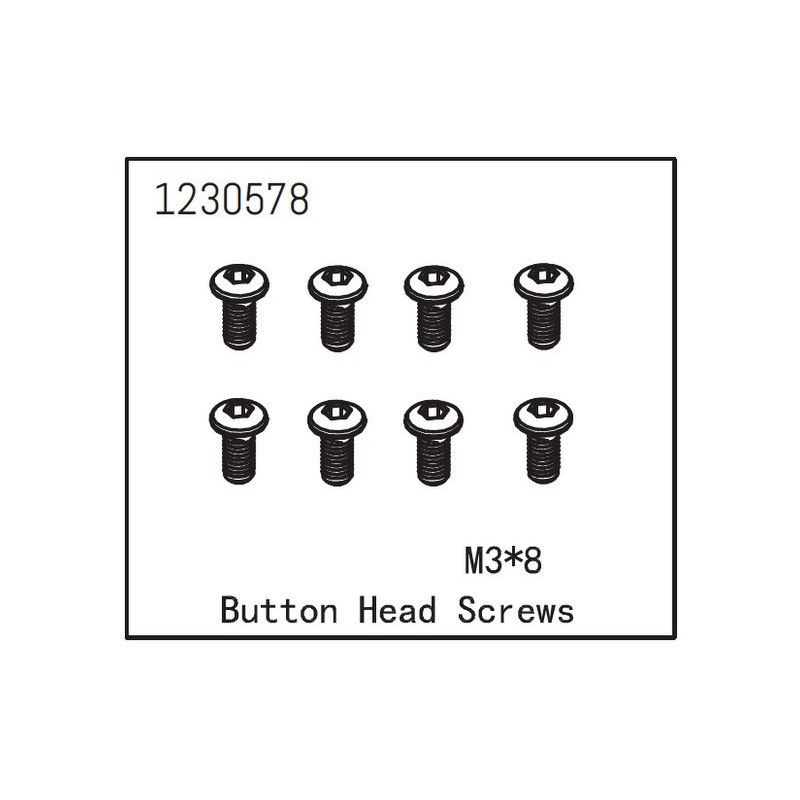 Button Head Screw M3*8 (8)