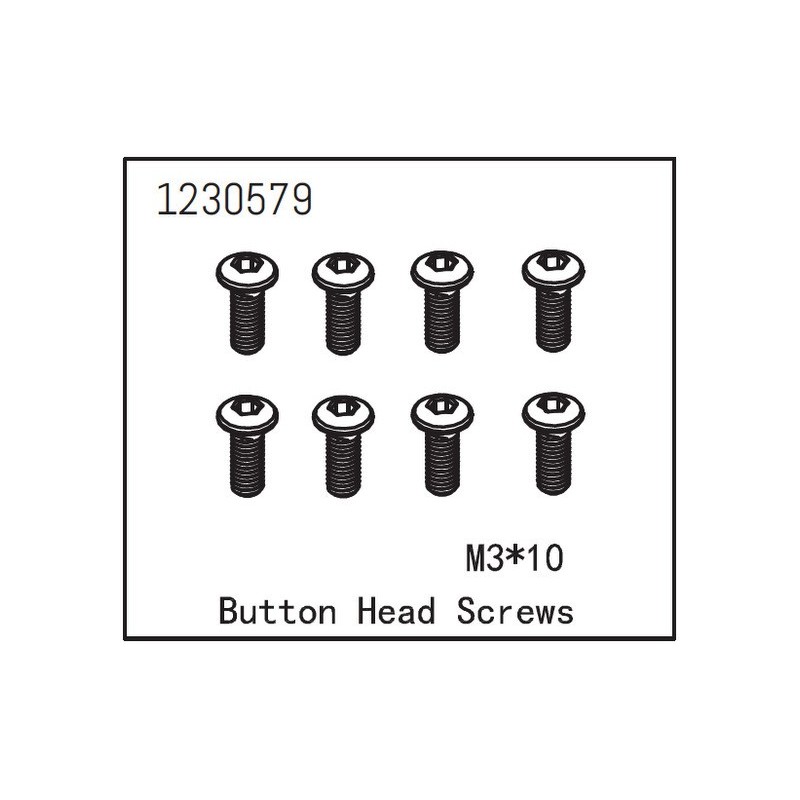 Button Head Screw M3*10 (8)