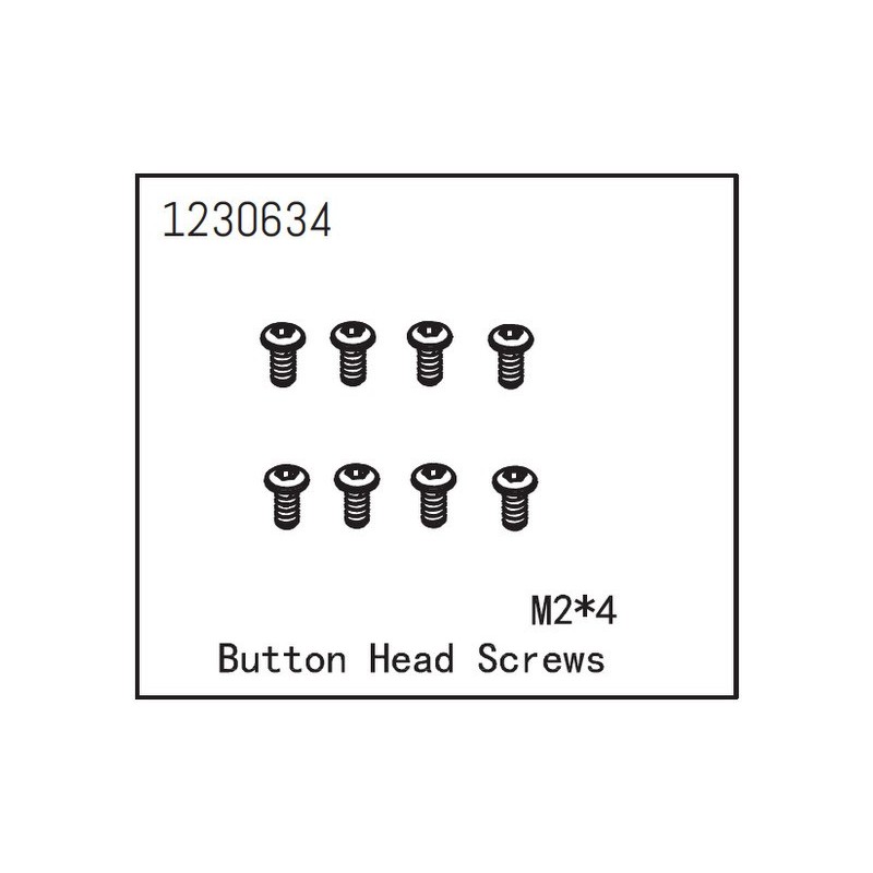 Button Head Screw M2*4 (8)