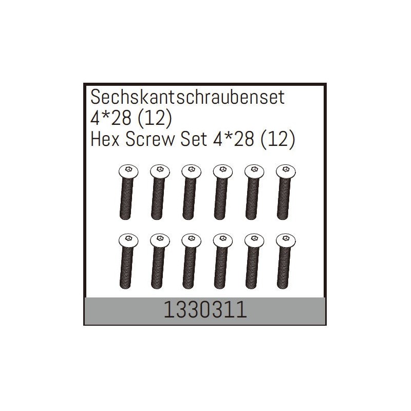 Hex Screw Set 4*28 (12)