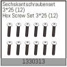 Hex Screw Set 3*25 (12)