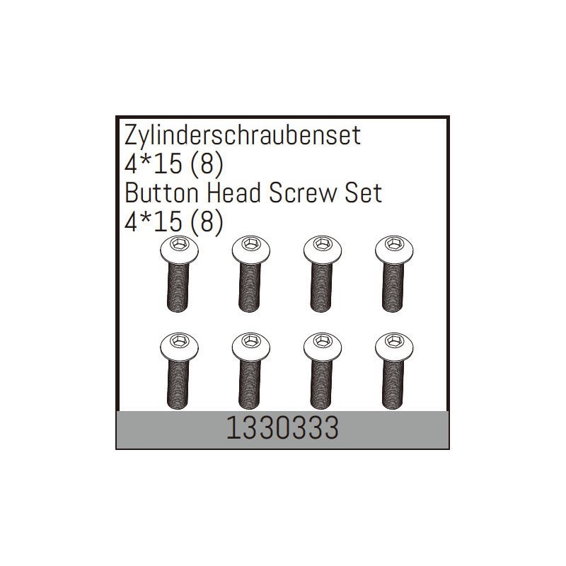 Button Head Screw Set 4*15 (8)