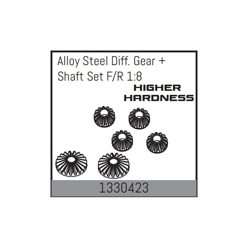 Alloy Steel Diff. Gear + Shaft Set F/R 1:8