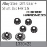 Alloy Steel Diff. Gear + Shaft Set F/R 1:8