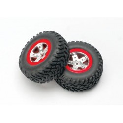Däck & Fälg SCT/SCT Matt Krom-Röd 4WD/2WD Bak (2)