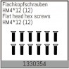 Flat head hex fine pitch screws HM4*12/12 pcs