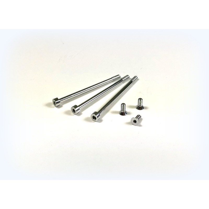 Aluminium screw set 3x short, 3x long
