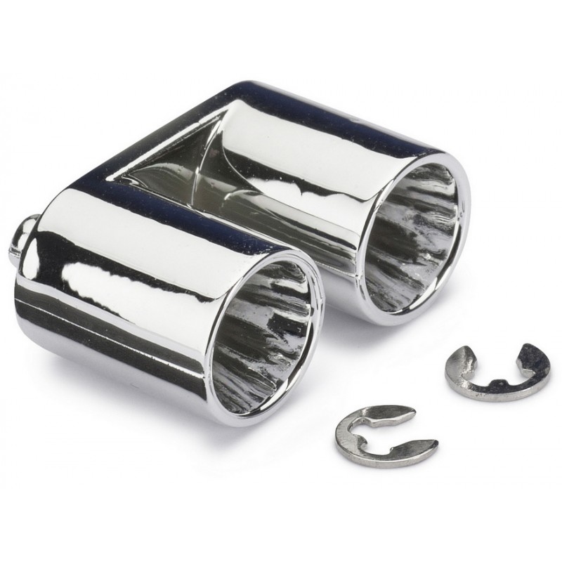 Muffler Set "Twin Top" for Body chrome (2)