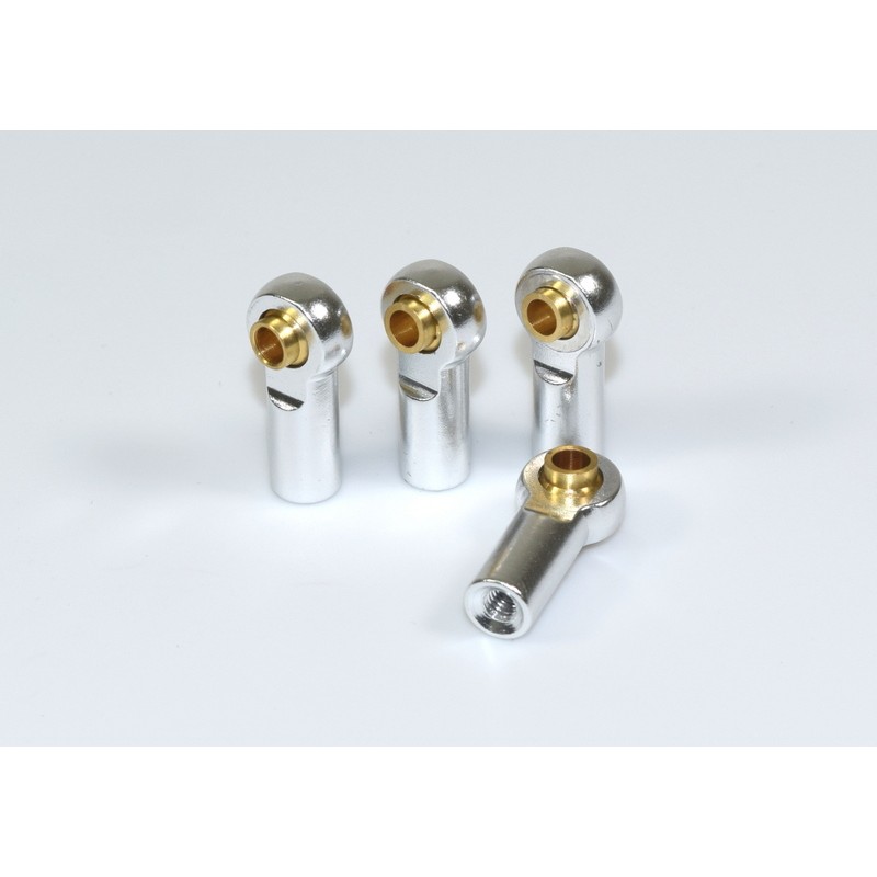 Aluminium Ball End incl. Ball Stud (4) silver 1:10