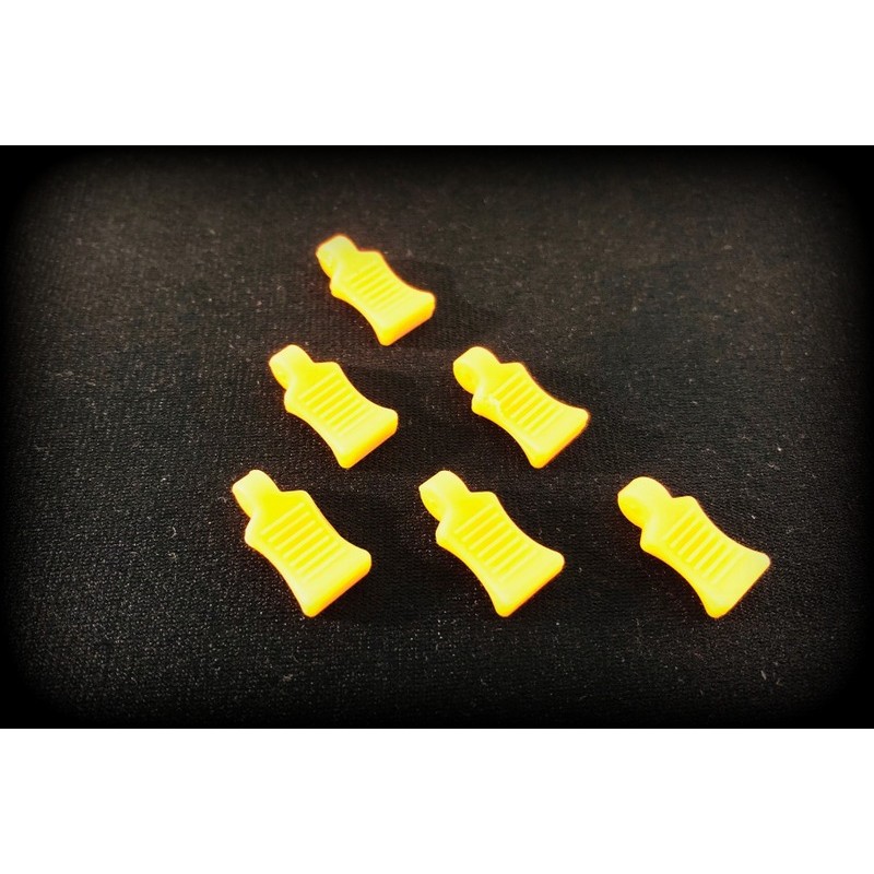 Rubber Body Clips Holder, neon orange (6)