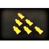 Rubber Body Clips Holder, neon orange (6)