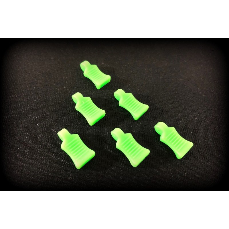 Rubber Body Clips Holder, neon green (6)