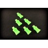 Rubber Body Clips Holder, neon green (6)