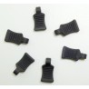 Rubber Body Clips Holder, black (6)