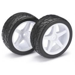 Wheel Set Buggy "5 Spoke / Street" front white 1:10 (2)