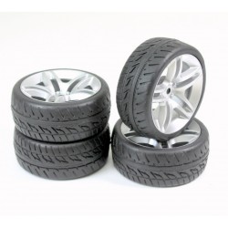 Wheel Set Onroad "10 Spoke / Profile" silver 1:10 (4)