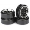 Wheel Set Drift LP " Comb / Profile C" black/chrome 1:10 (4 pcs)