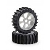 Wheel Set Buggy 6-spoke "Sandpaddle" white 1:8 (2)