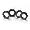 Hex locknut 17mm black (4)