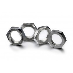 Hex locknut 17mm silver (4)