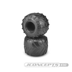 JConcepts Tire - Monster Truck tire - blue compound (Fits - 3377 2.6 x 3.6" MT wheel)