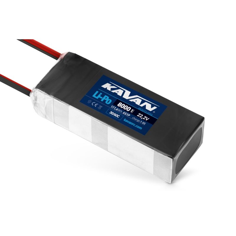 KAVAN Li-Po 8000mAh/22,2V 30/60C, 177,6Wh KAVAN Li-Po 8000mAh/22,2V 30/60C, 177,6Wh