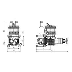 NGH GT65 Two-Stroke Gas Engine