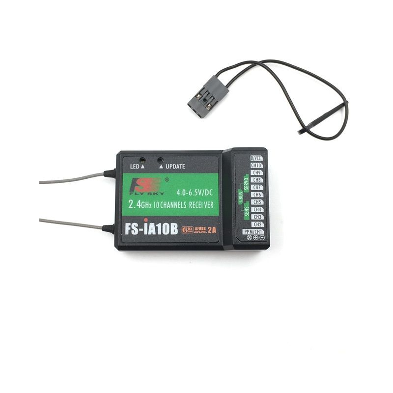 FlySky Receiver FS-iA10B 2.4G 10CH AFHDS 2A PPM, I-Bus, Sbus