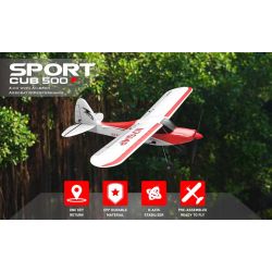 Volantex RC Sport Cub 500 RC Plane 4CH Remote Airplane Aircraft Glider Built In Gyro