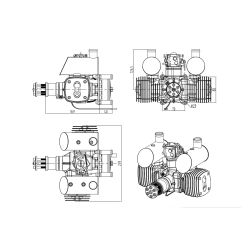 NGH GTT130-G Two-Stroke Gas Engine