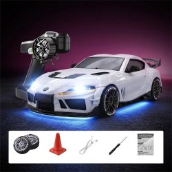 Absima 1:43 4WD Drift/Race Car TOYOTA SUPRA RTR - white