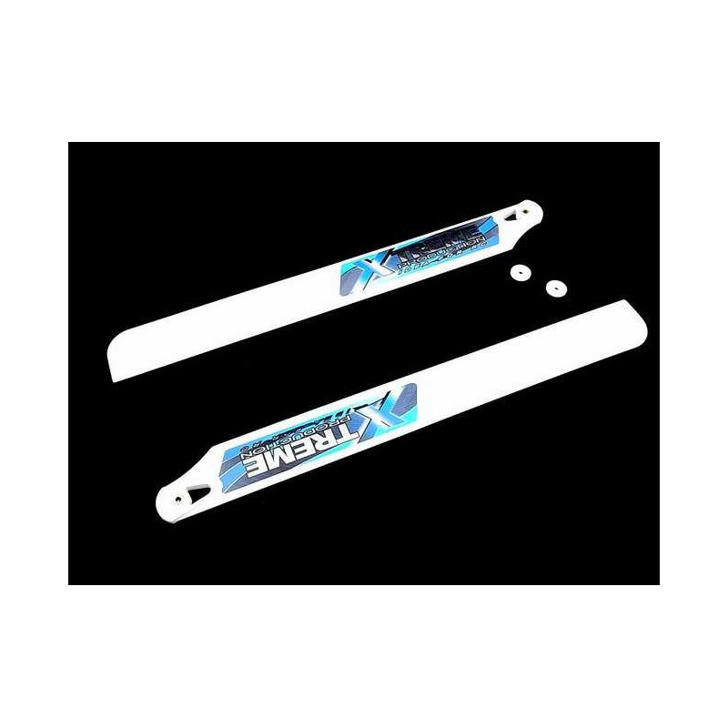 Xtreme King/2/3 - Huvudrotorblad av plastfiber 275mm Vita