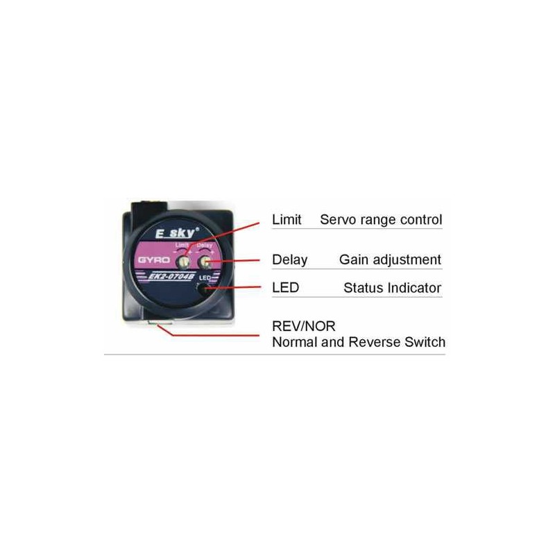 E-sky Head Lock Gyro 8g 22x22x12,4mm 000855