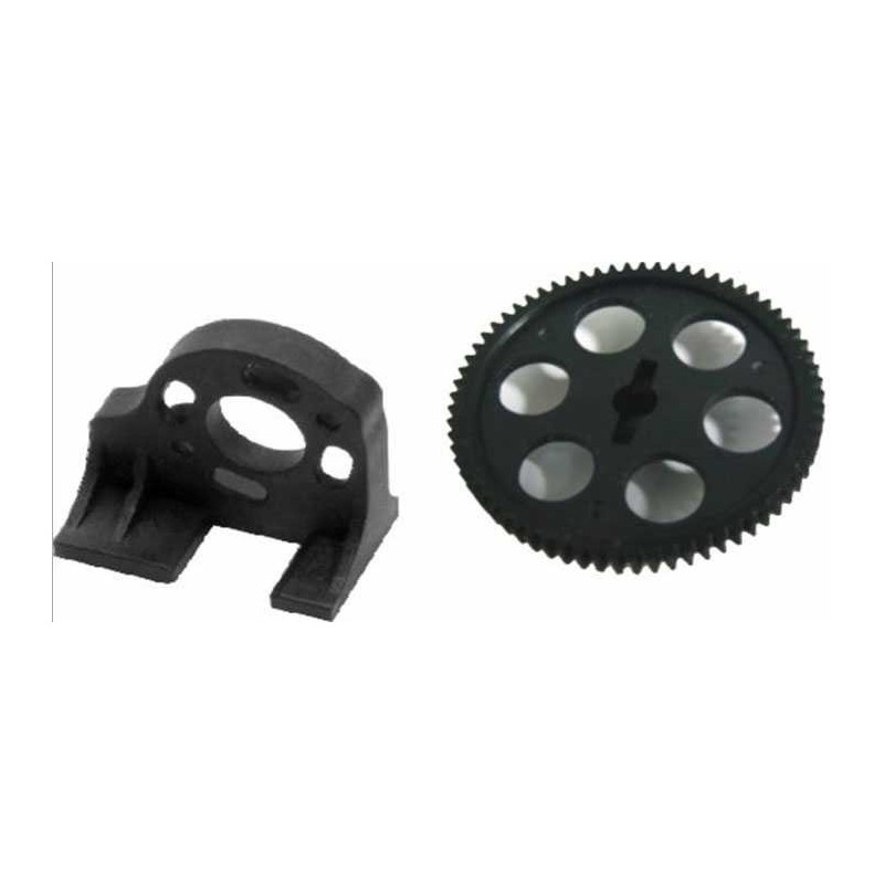 HBX Truggy XT - Motor mount + Spur gear 69T, plast