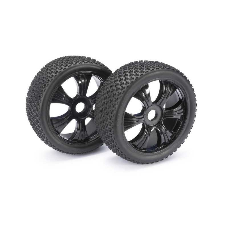 Wheel Set LP Buggy "Dirt" black 1:8 (2 pcs)