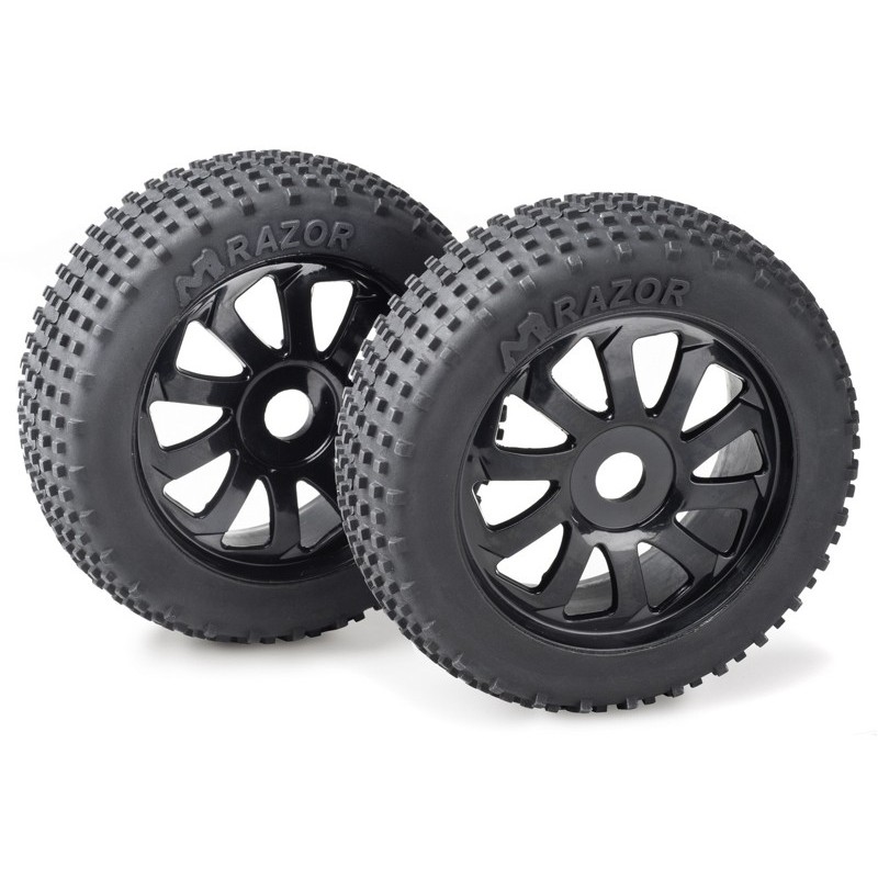Wheel Set Buggy "Razor" 10 Spoke / Dirt black (2 pcs)