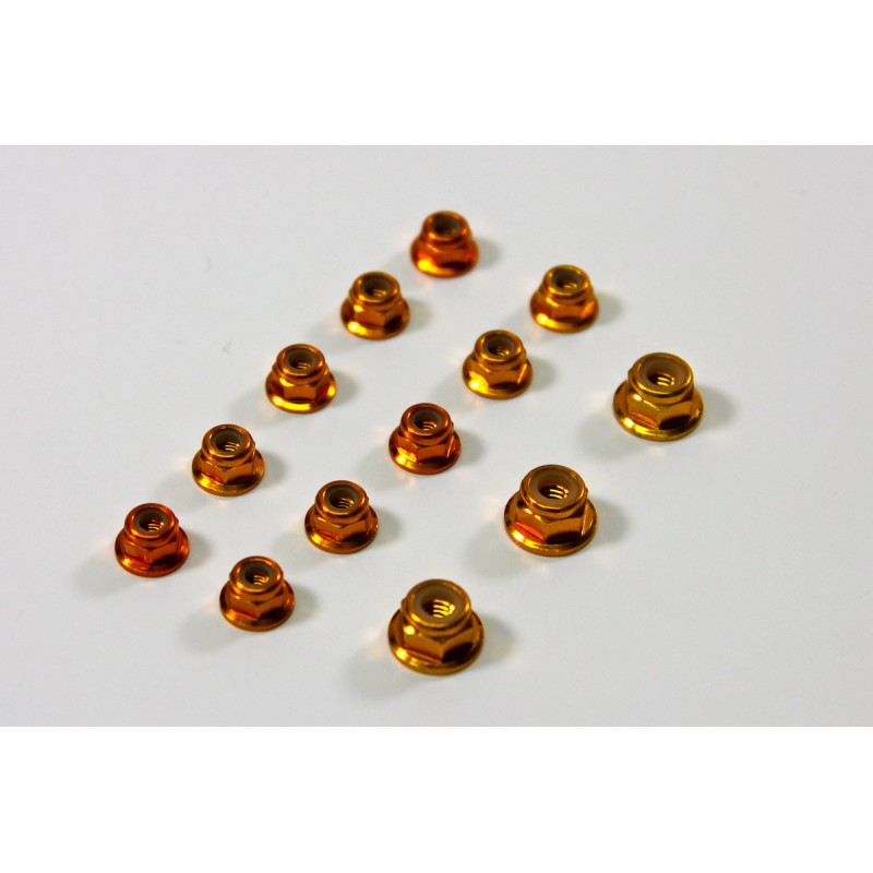 Alu Nut Set gold (13 pcs) 1:8 Comp.