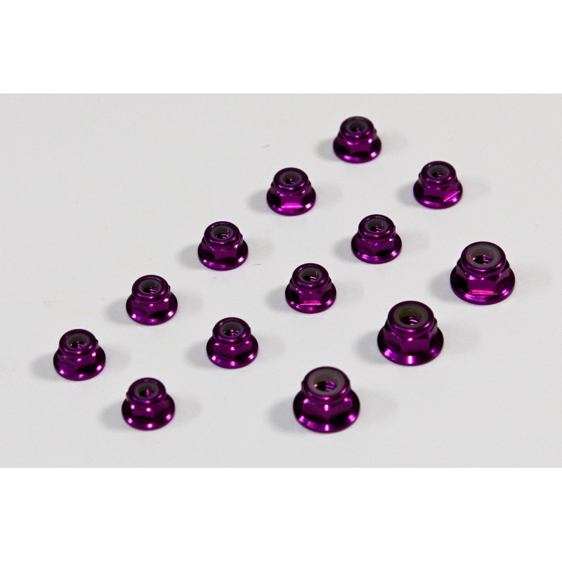 Alu Nut Set purple (13 pcs) 1:8 Comp.