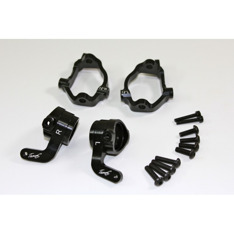 Alu C-Type Holder 12° (2 pcs) + Sterring Block 1:8 Comp.