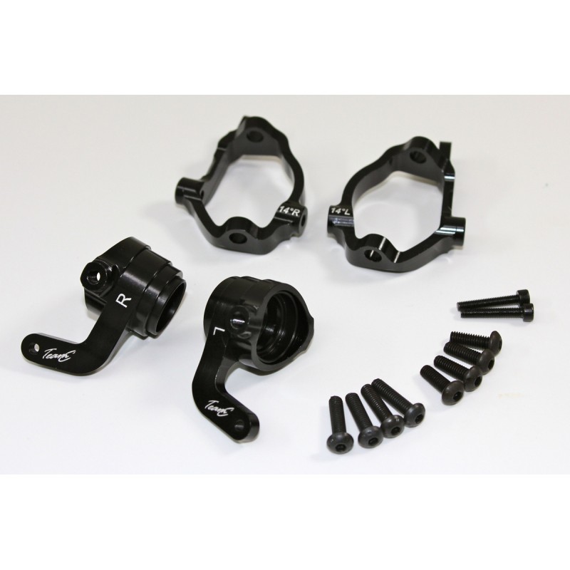 Alu C-Type Holder 14° (2 pcs) + Sterring Block 1:8 Comp.