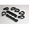 Battery Mount (2 pcs) incl. Velcro Tape (6 pcs) 1:8 BL