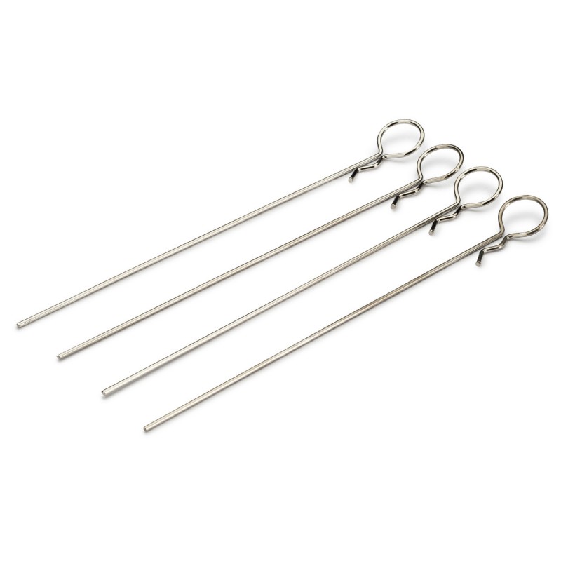 Body Clips long/silver (4)