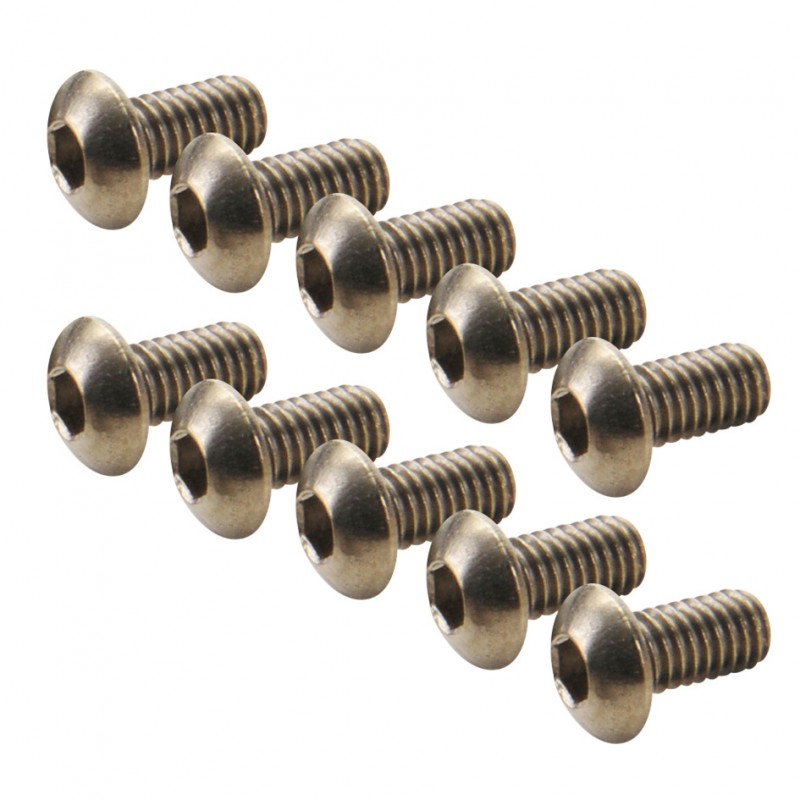 Titanium Hex Button Head M3x6 (10)
