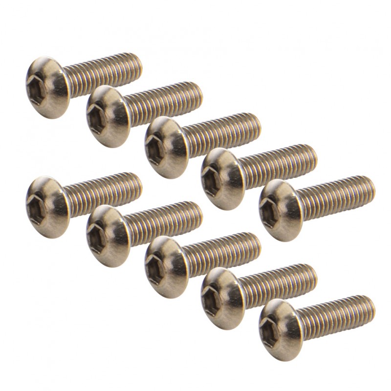 Titanium Hex Button Head M3x10 (10)