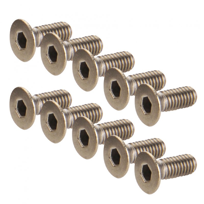 Titanium Hex Flat Head M3x8 (10)