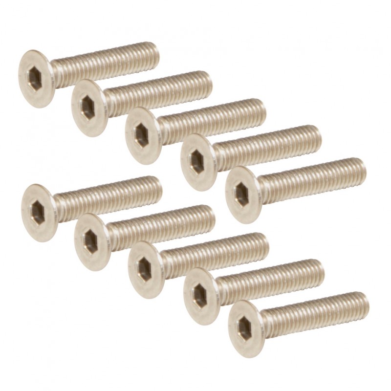 Titanium Hex Flat Head M3x15 (10)
