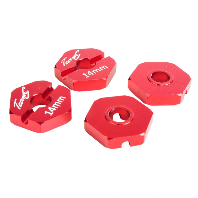 Alu Hex Hub 14mm red (4)