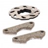 Steel Brake Disc (1) with Carbon Fibre Brake Pads (2)