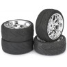 Wheel Set Onroad LP "Comb / Profile" chrome 1:10 (4 pcs)